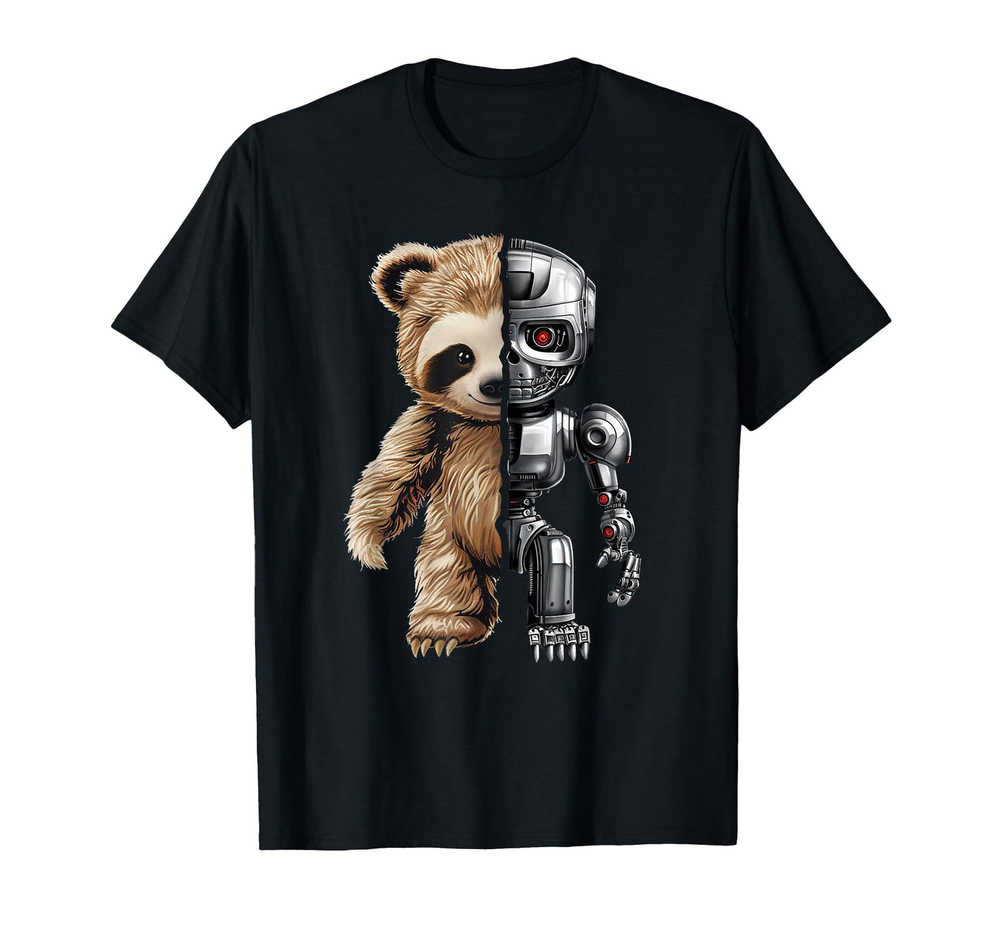 Funny Robotics Animal Lover Sloth Robots Graphic Engineer T-Shirt