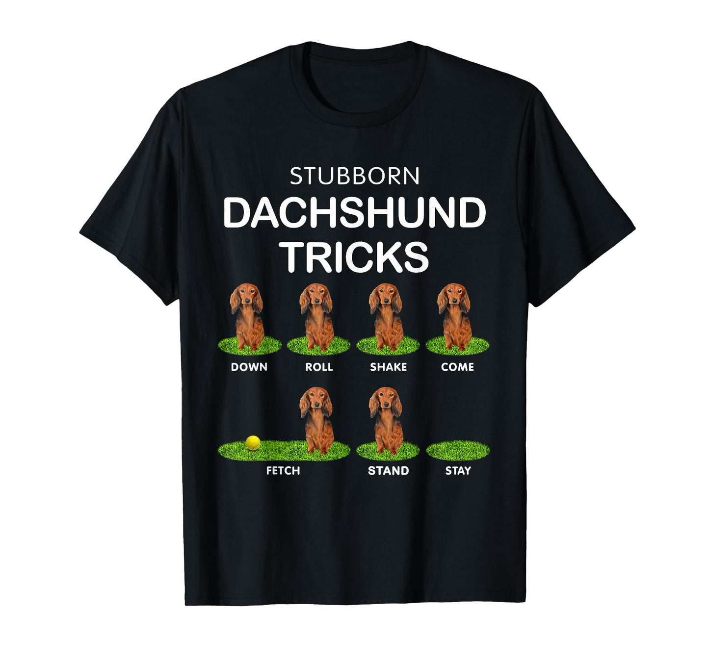 Thick Headed Dog - Funny Long Hair Dachshund for Christmas T-Shirt