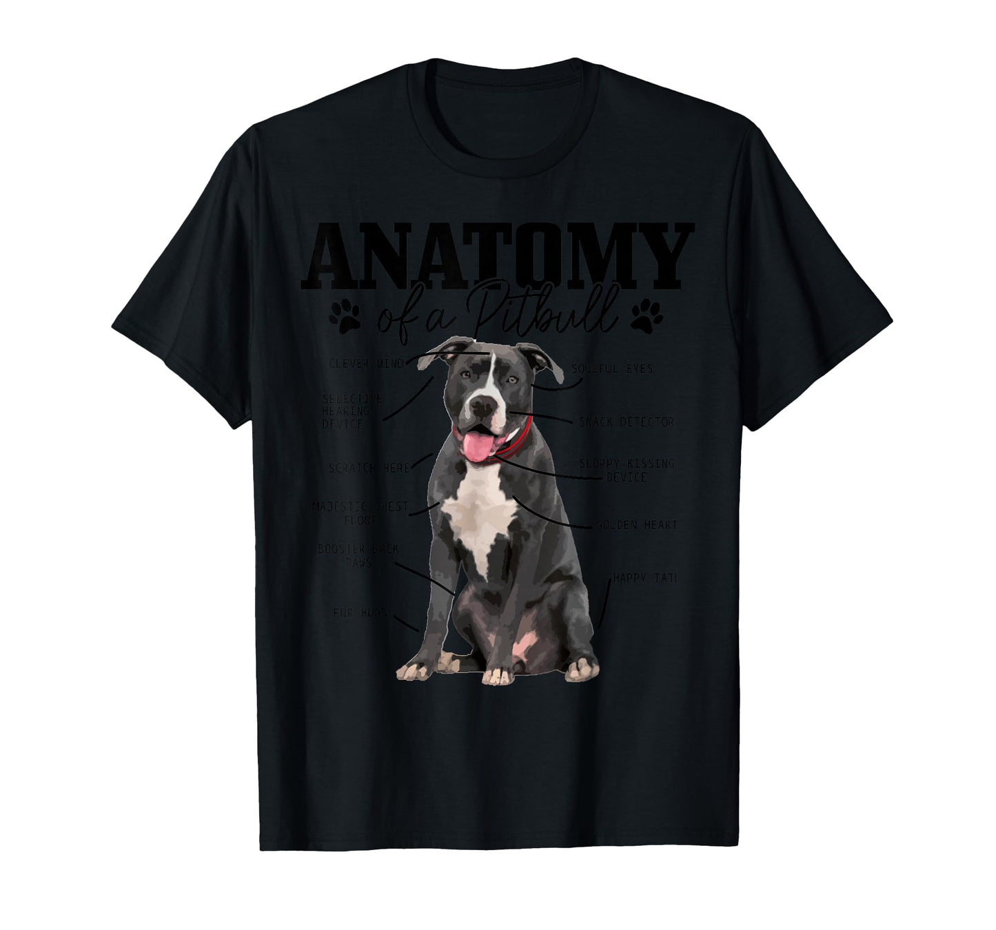 Anatomy Of A Pitbull Dog Funny Cute Pitbull Mom Pitbull Dad T-Shirt
