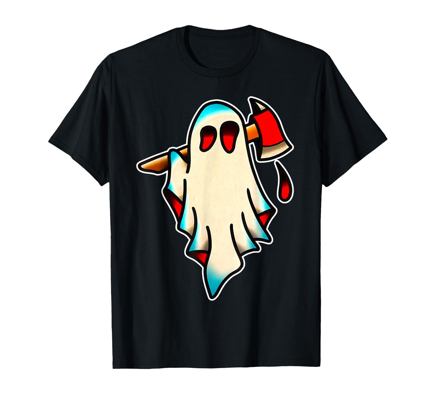 Ghost Fireman Firefighter Axe T-Shirt