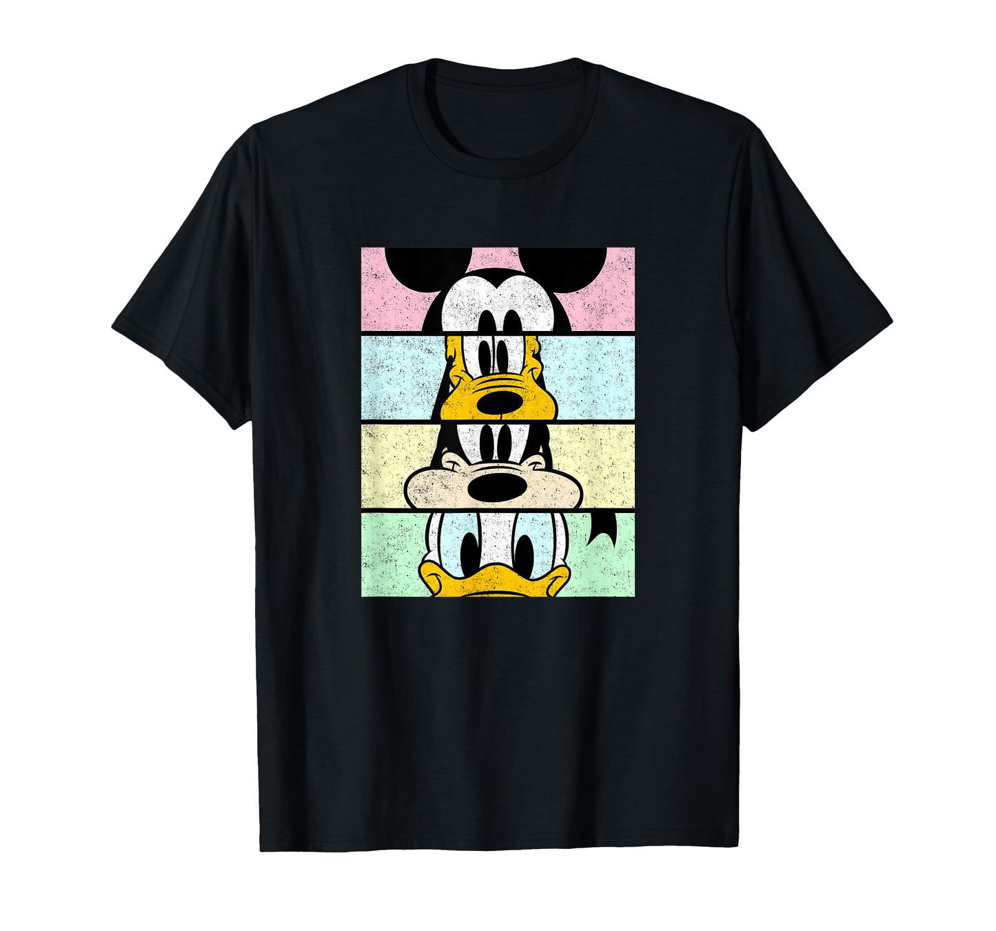 Disney Mickey And Friends Group Comic Panels Distressed T-Shirt