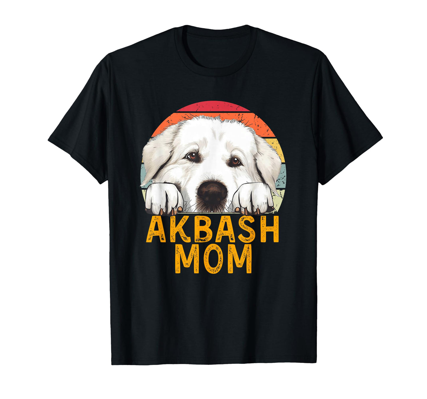 Akbash Dog Mom Funny Retro Vintage Pet Owner Lover T-Shirt