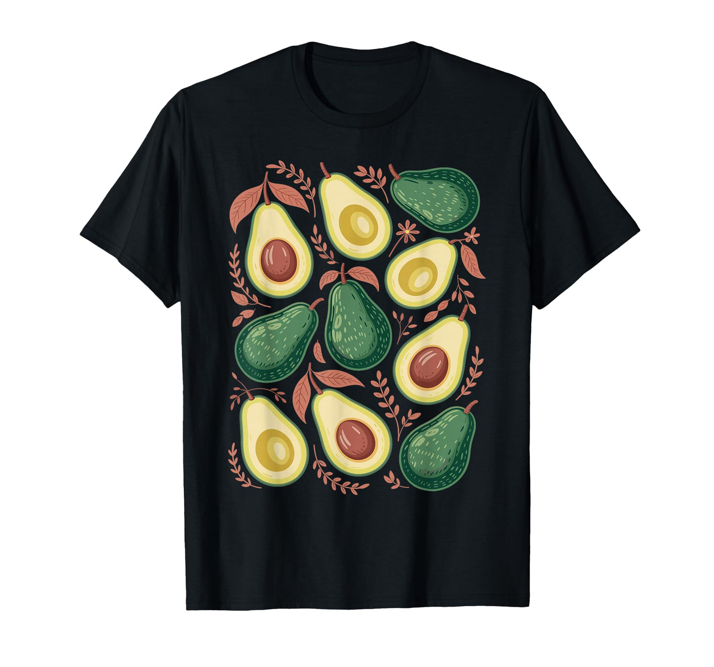 Avocado Boho Floral Nature Lover Aesthetic T-Shirt