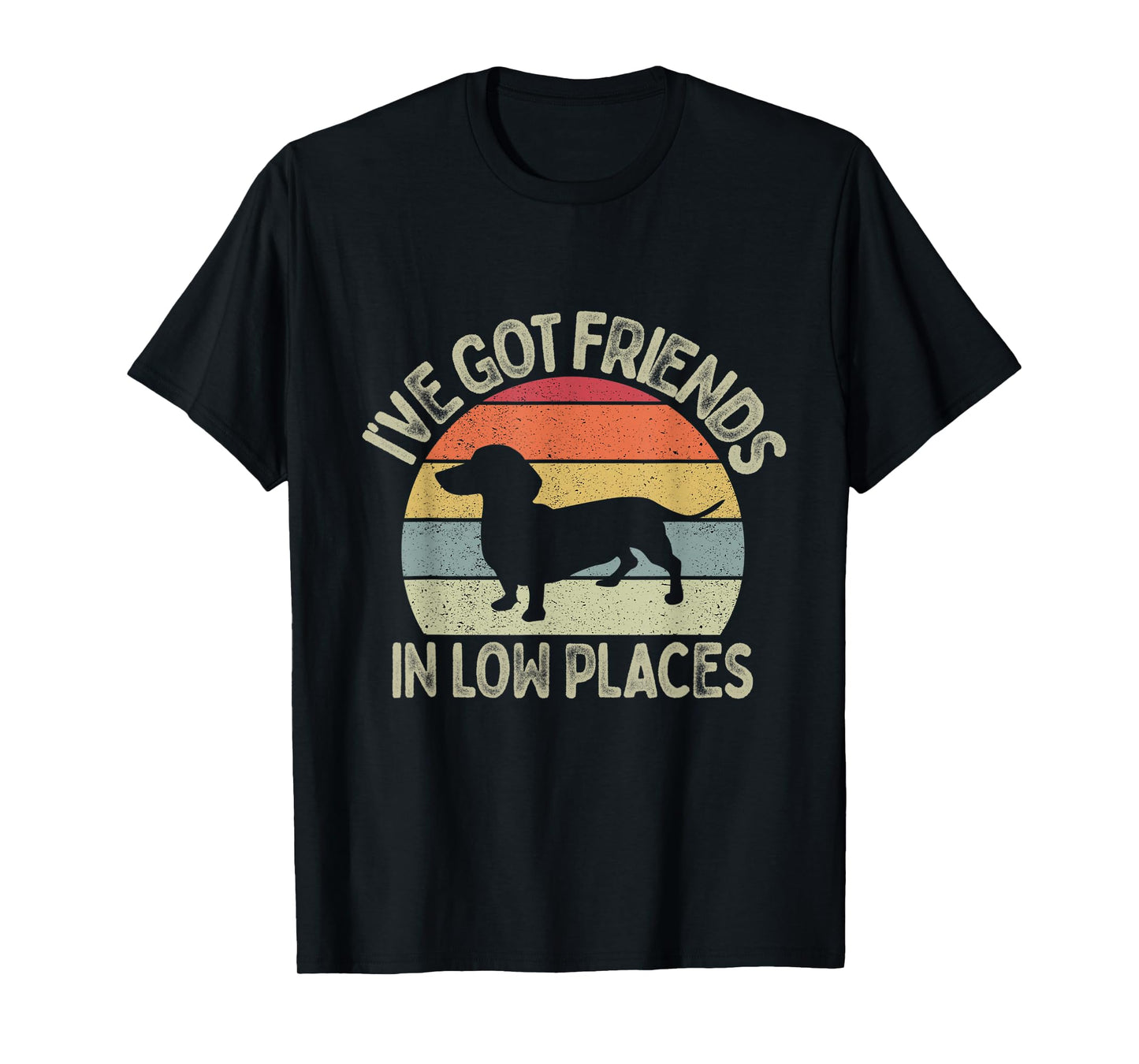 I've Got Friends In Low Places Dachshund Vintage Dog Lovers T-Shirt