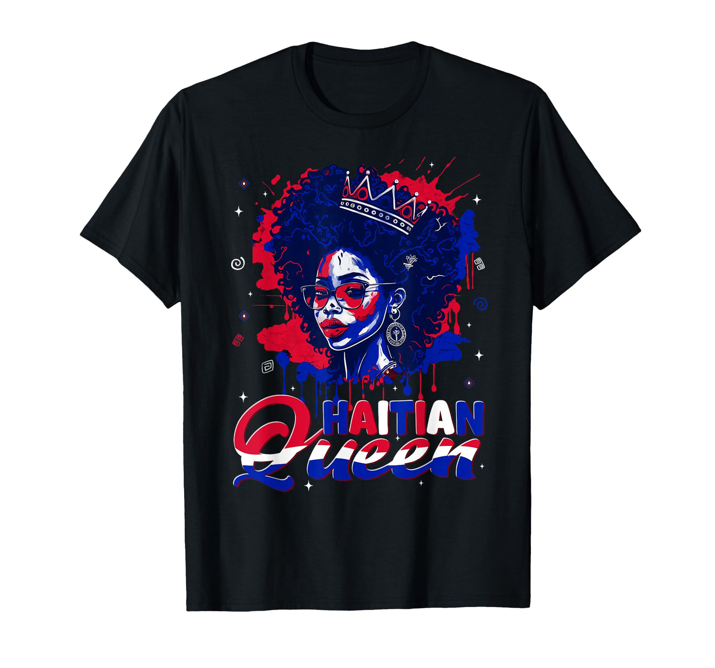 Haitian Queen Ayiti Pride Haiti Flag Day Womens Gifts T-Shirt