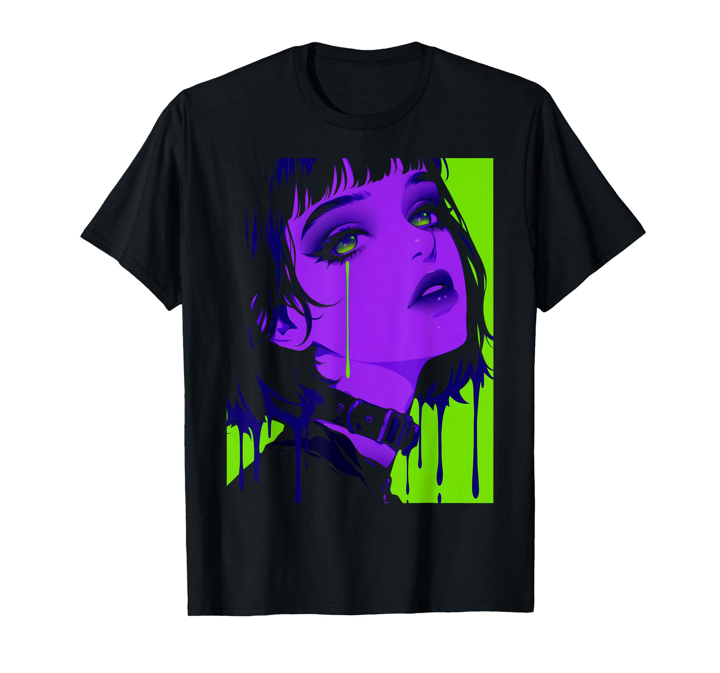 Cybergoth Cybercore Grunge Punk Goth Girl Alt Anime Manga T-Shirt