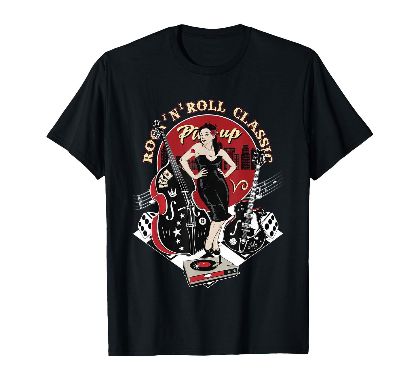 Rockabilly 1950s Sock Hop Dance Doo Wop Clothes Retro Pinup T-Shirt