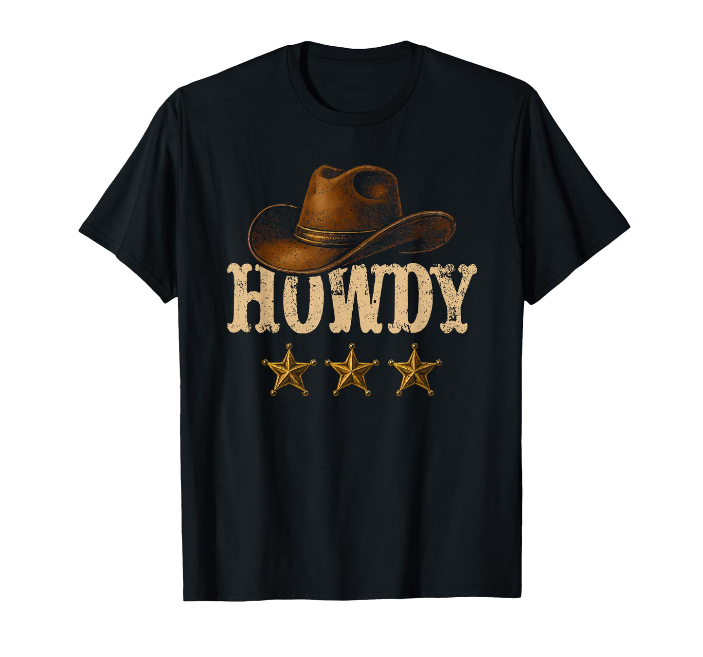 Vintage Cowboy Cowgirl Rodeo Hat Western Country Howdy T-Shirt