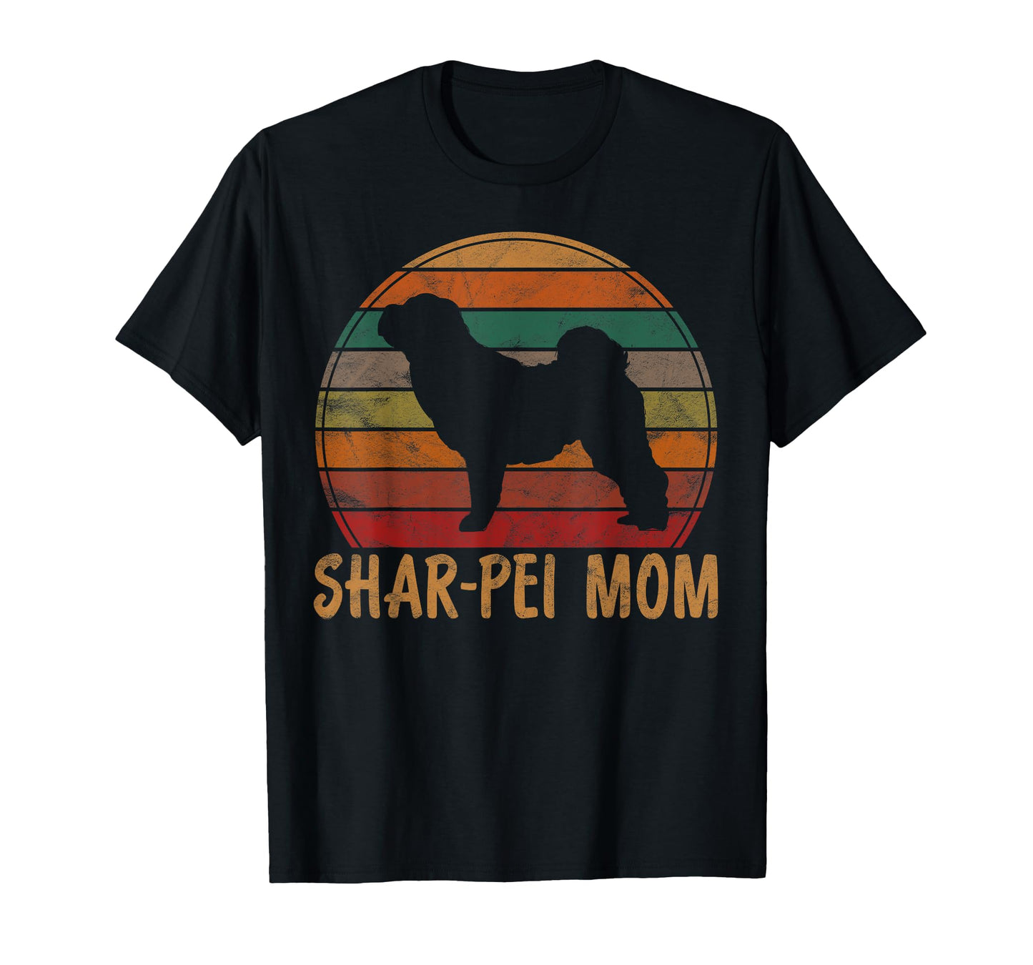 Retro Shar-Pei Mom Gift Sharpei Dog Owner Mother Pet Mama T-Shirt for Men Women Girls Kids