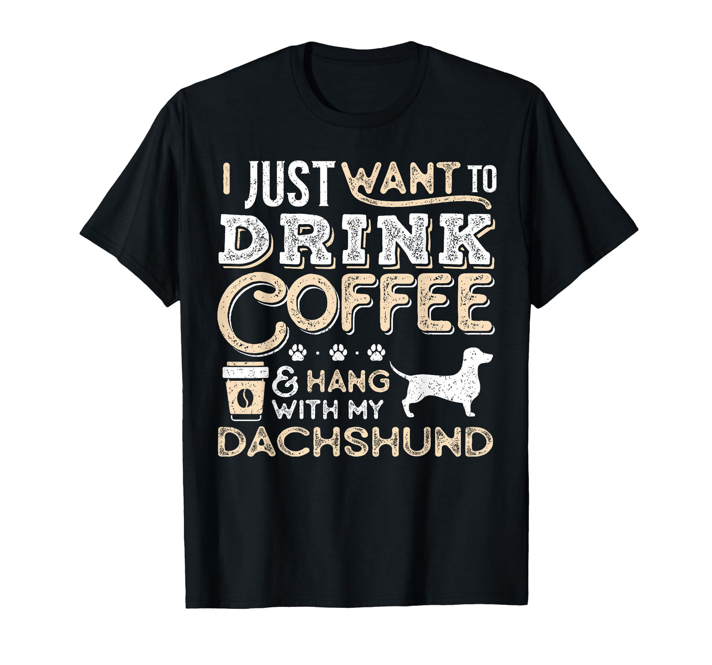Dachshund Doxie Mom Dad Ich wanna nur hängen Kaffee trinken Gesc T-Shirt