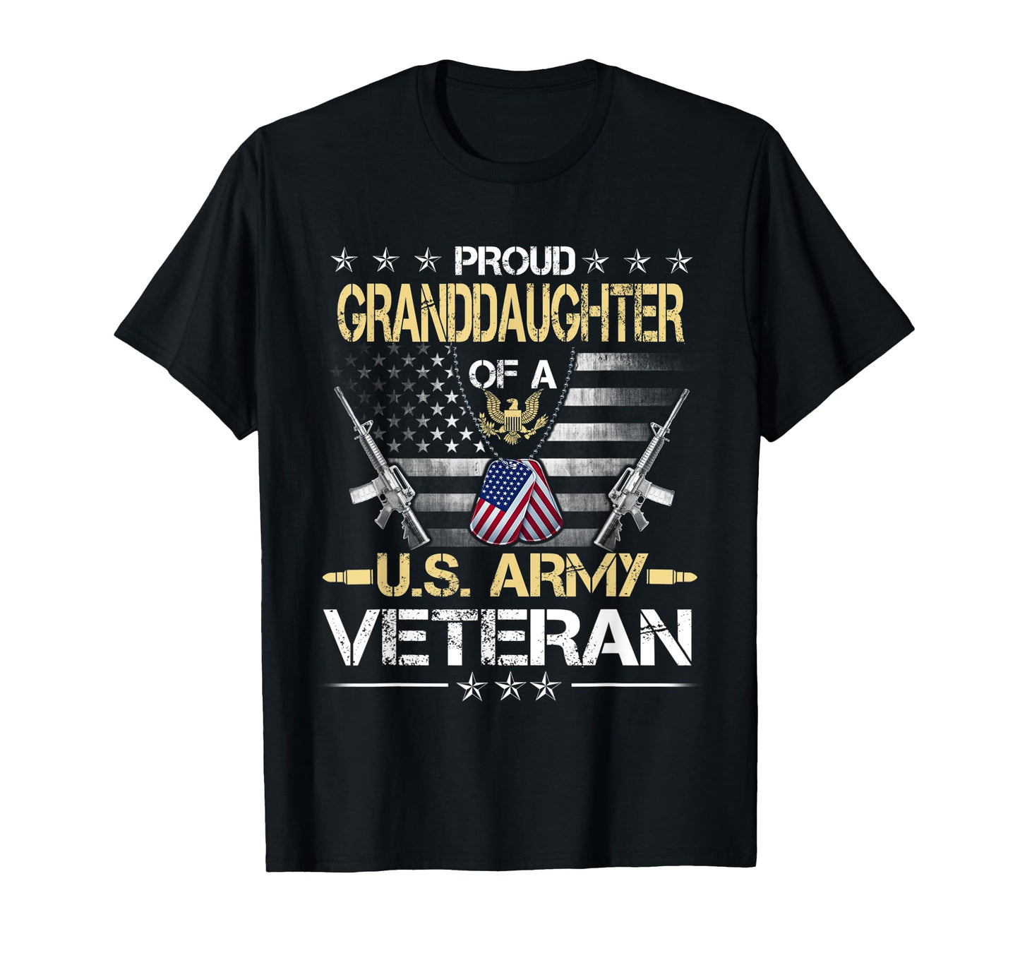Proud Granddaughter Of A U.S. Army Veteran Flag , Veterans T-Shirt