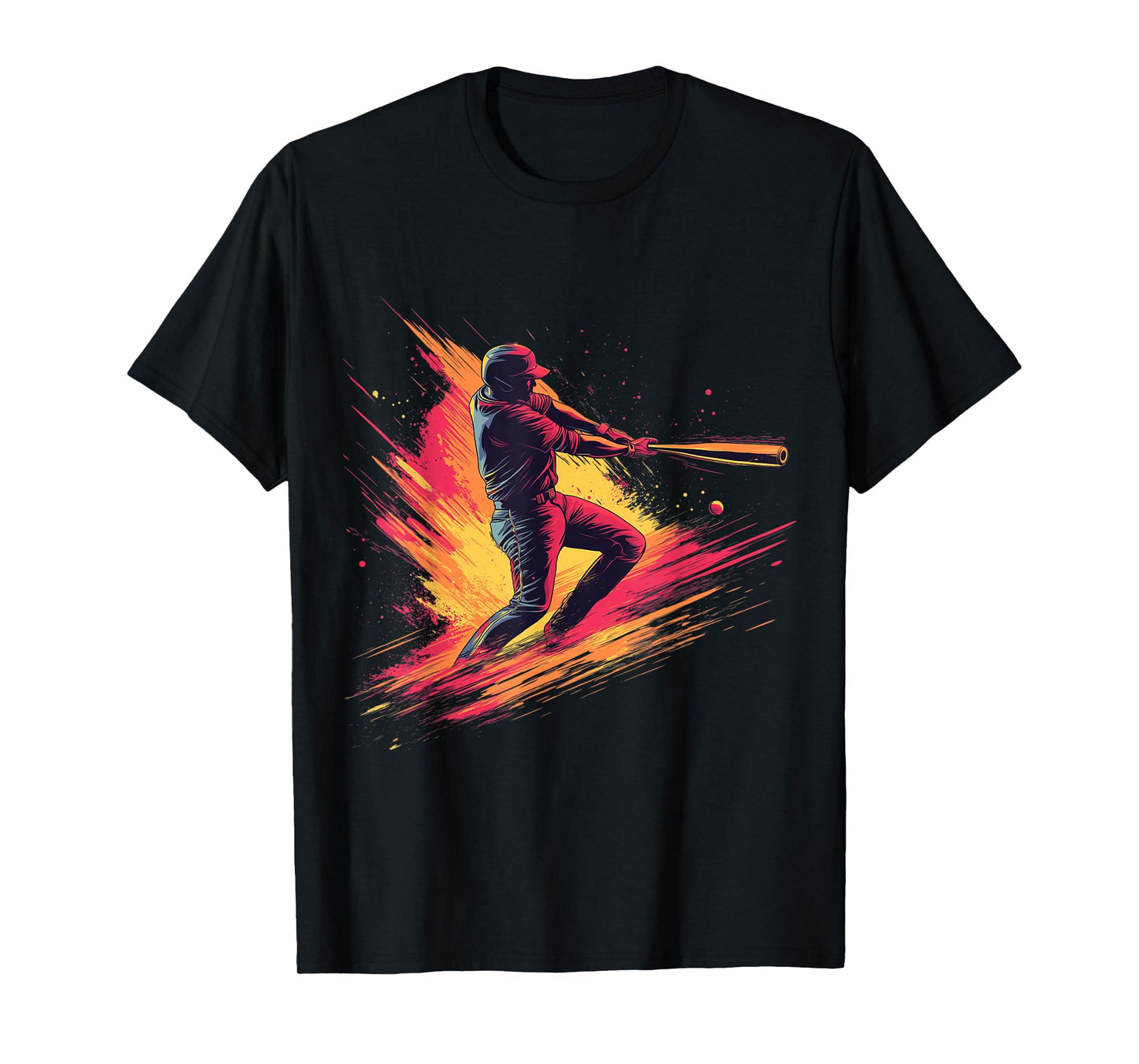 Baseball Home Run Hitter Power Swing Batter T-Shirt