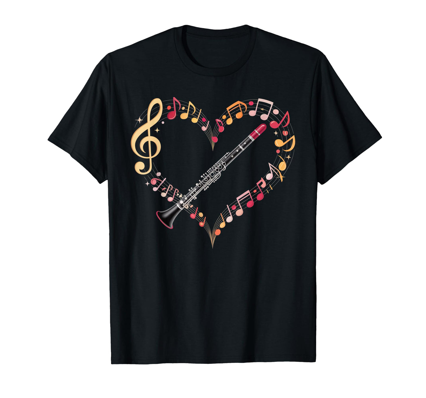 Clarinet Heart Marching Band Clarinetist Musician Clarinet T-Shirt