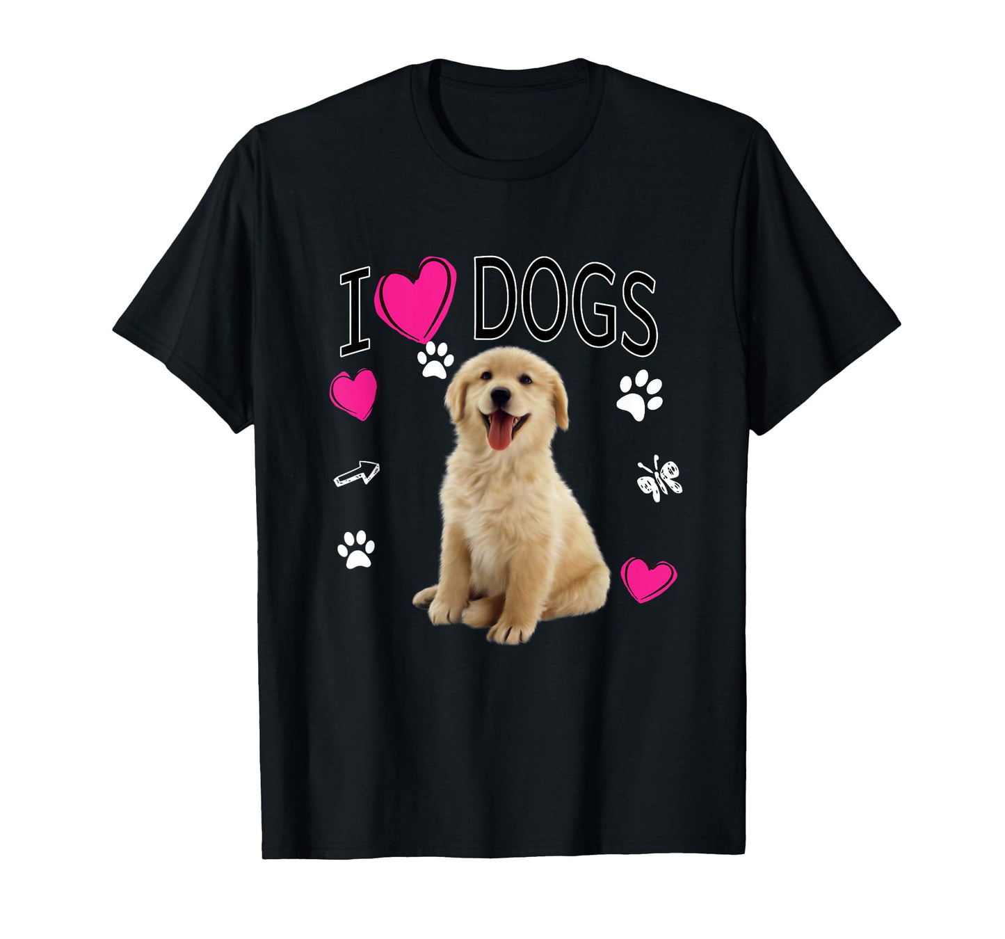I Love Dogs Shirt - Golden Labrador Retriever t Shirt T-Shirt