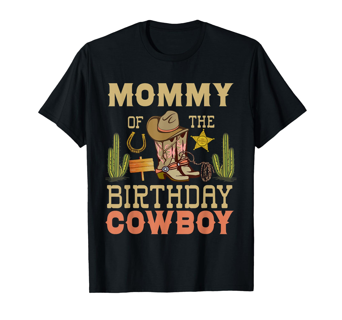 Mommy of The birthday Cowboy Rodeo Country B-day Matching T-Shirt