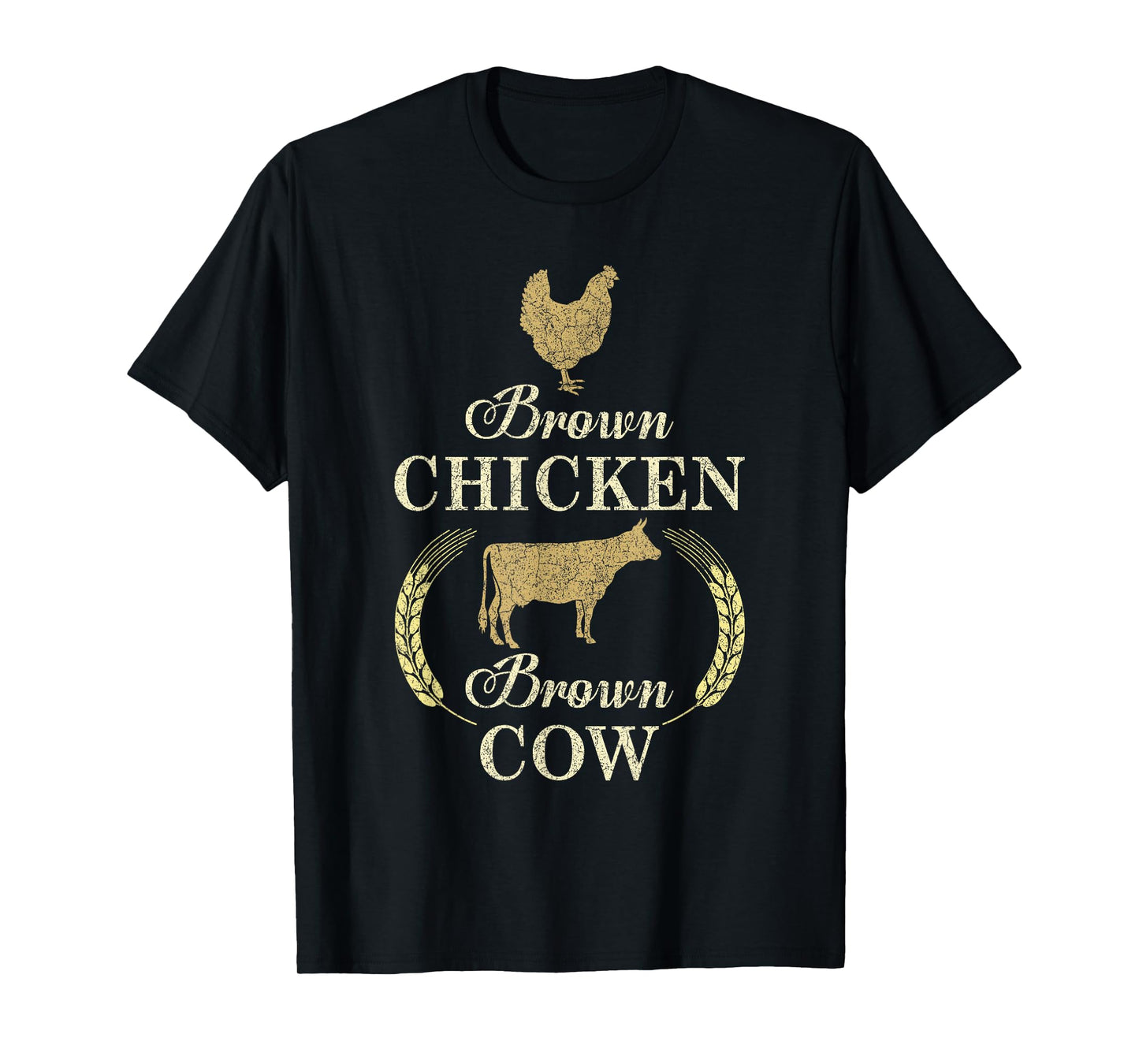 Brown Chicken Brown Cow Animals Lover Farmer T-Shirt