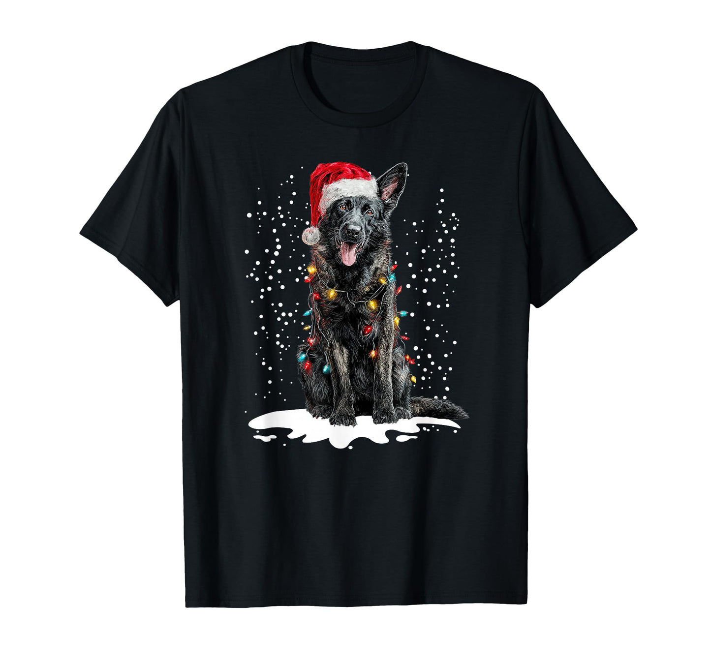 Dog Xmas Men Women Favorite German Shepherd Christmas T-Shirt