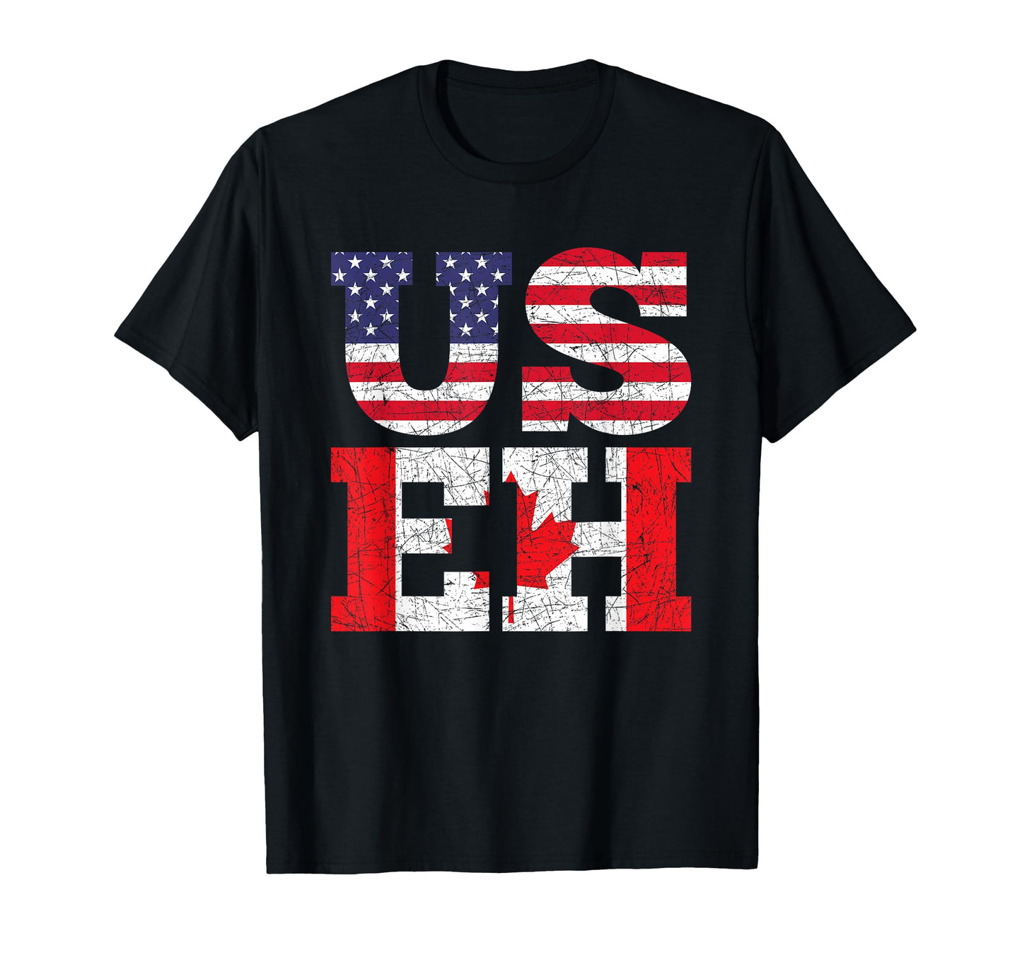 USA Flag Canadian Flag Canada Lovers Canada T-Shirt