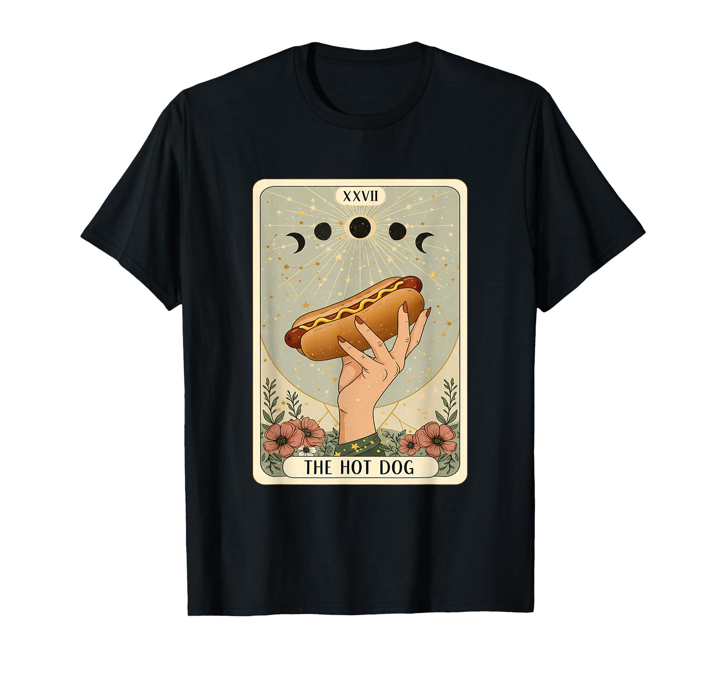 The Hot Dog Tarot Card Funny Mystic Food Humor Graphic T-Shirt