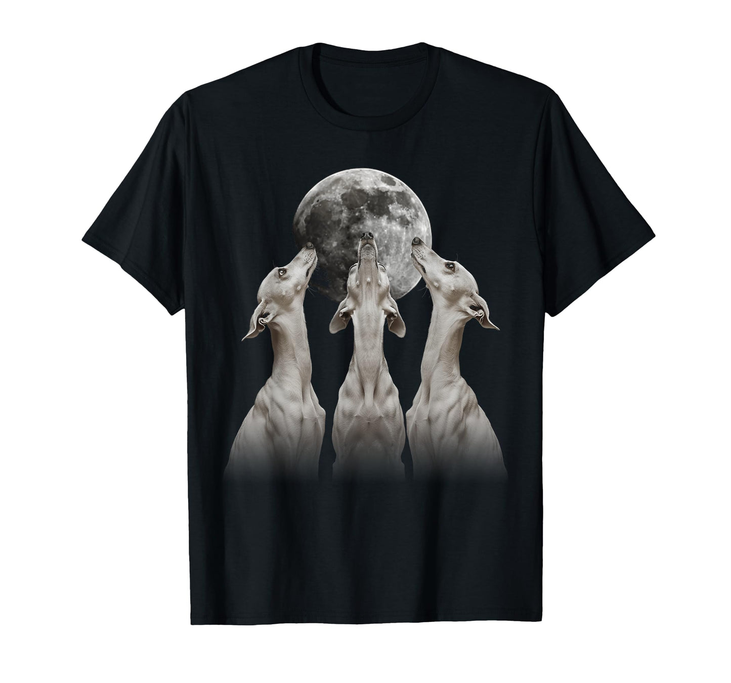 Italian Greyhound Dog Howling Moon T-Shirt