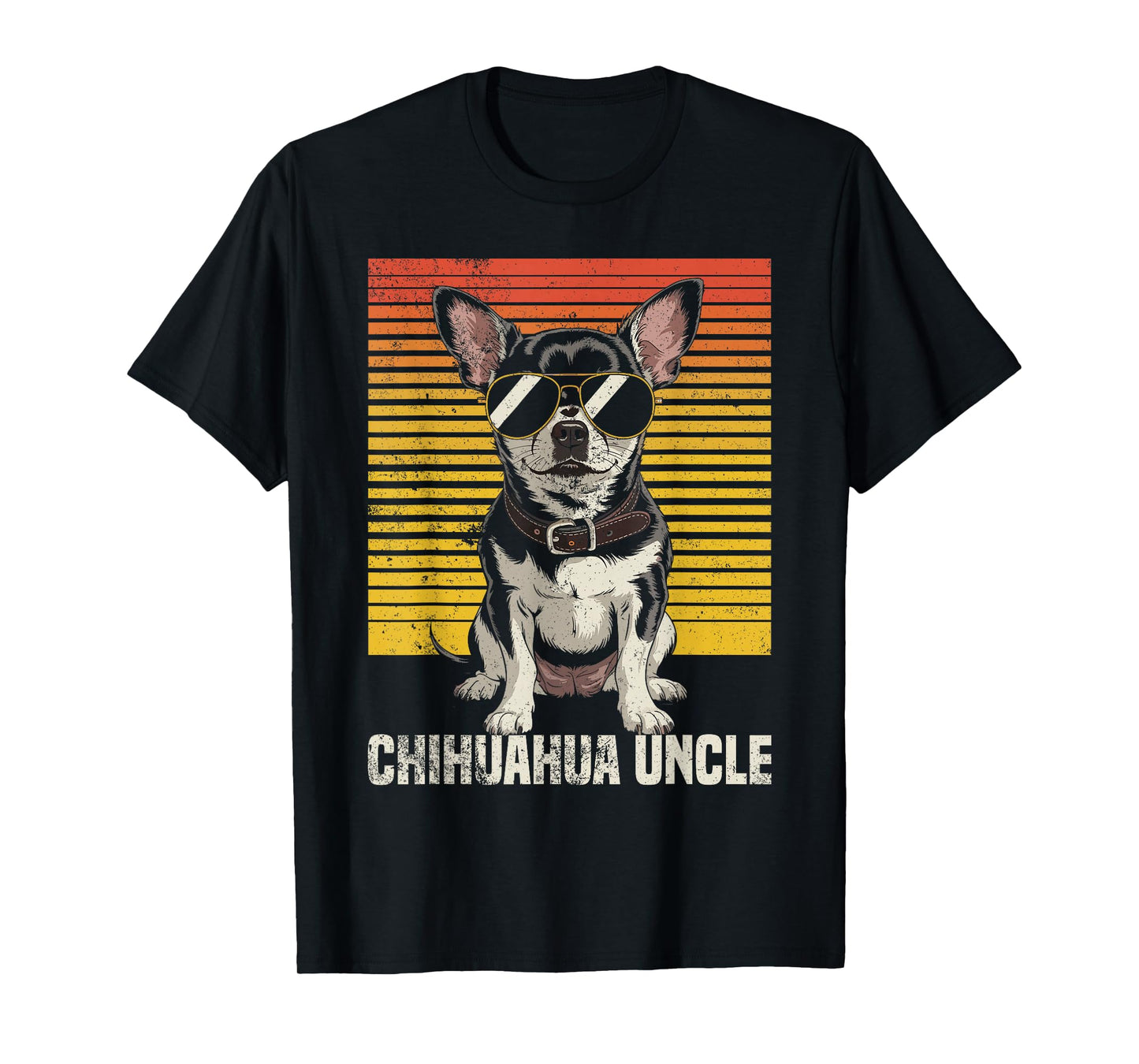 Cool Retro Chihuahua Uncle Funny Vintage Dog Owner T-Shirt
