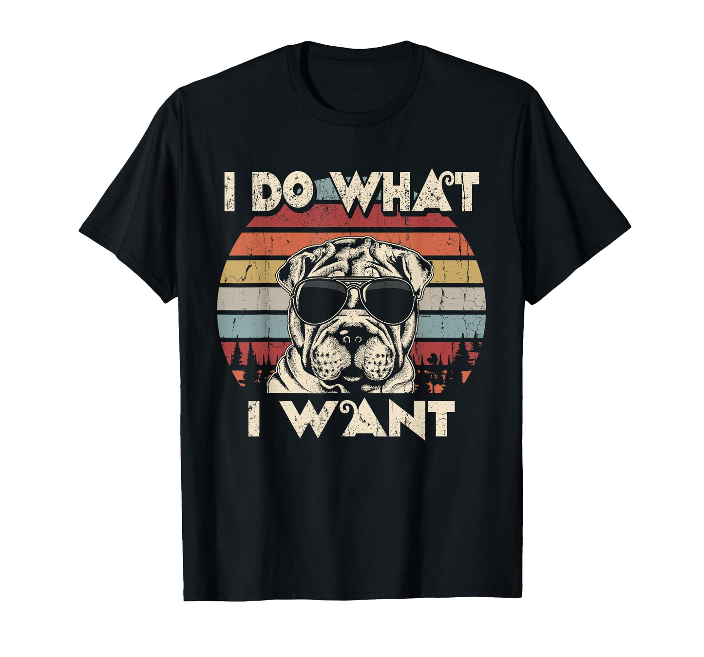 I do what I want funny Shar Pei Vintage Retro T-Shirt