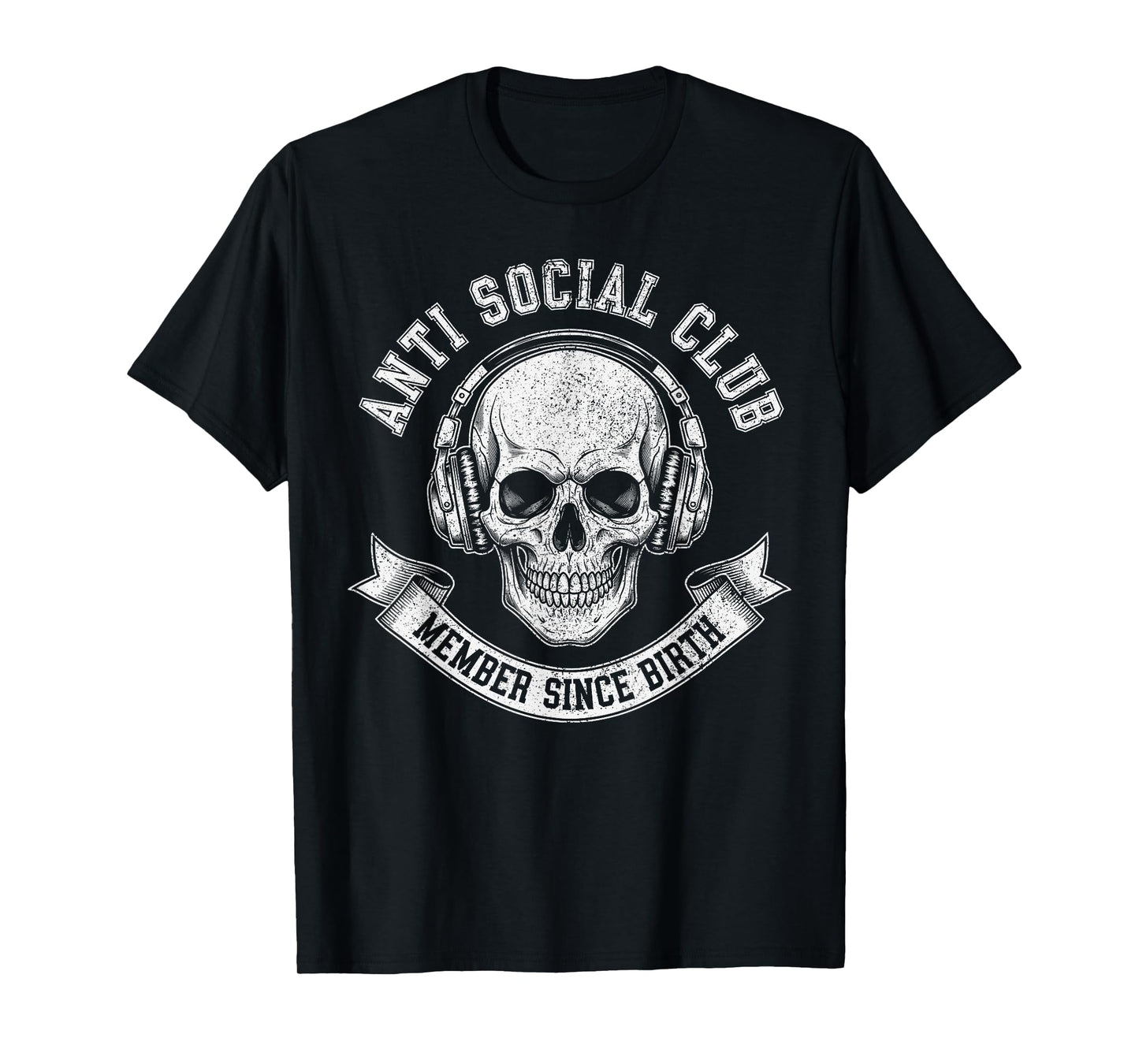 Anti Social - Club Official Member Funny Introvert Crest T-Shirt