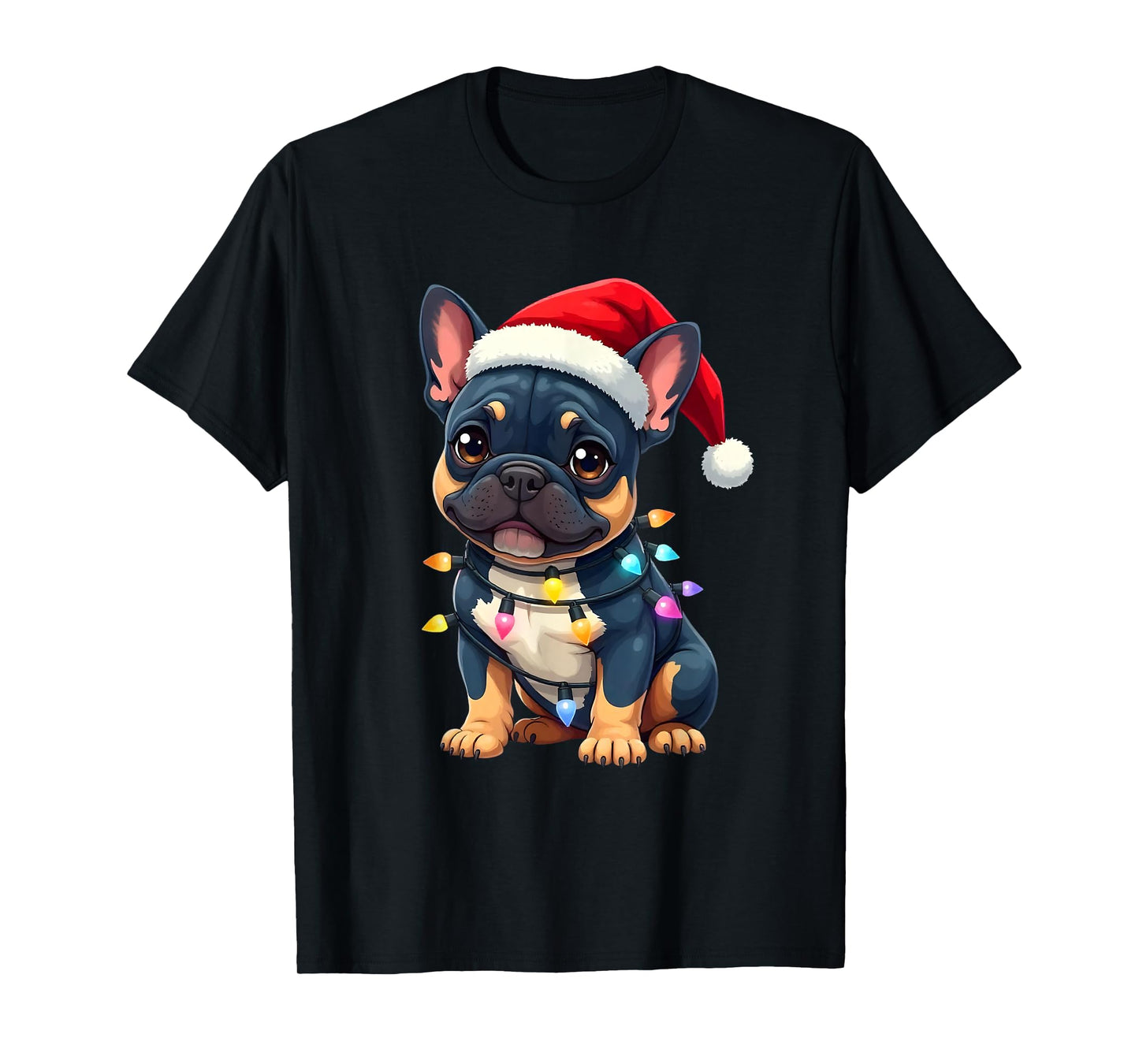 Cute French Bulldog Christmas Santa Pet Dog Lover T-Shirt