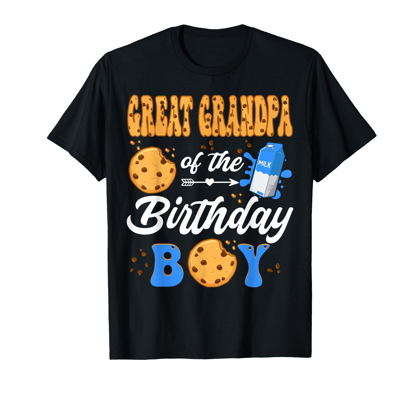 Great Grandpa Of The Birthday Boy Milk Cookies 1St Birthday T-Shirt