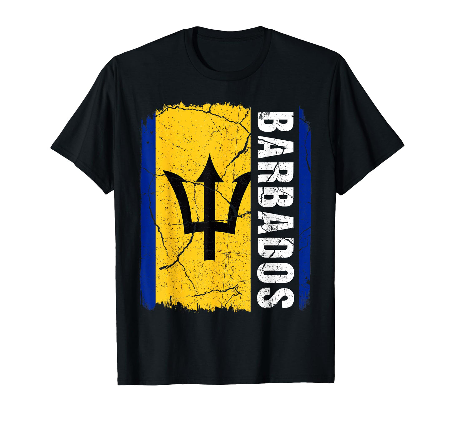 Vintage Barbadian Flag Barbados Pride Roots Heritage T-Shirt