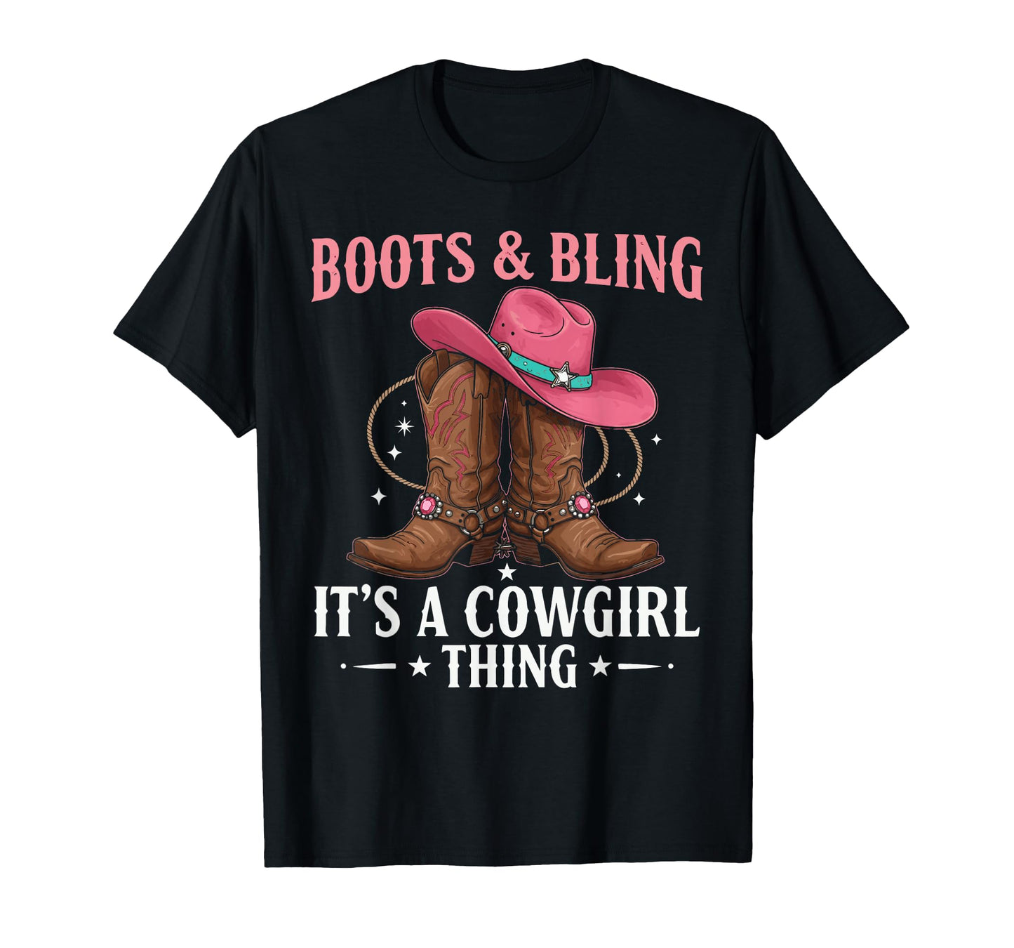 Howdy Western CountryRodeo Boots & Bling its a Cowgirl Thing T-Shirt