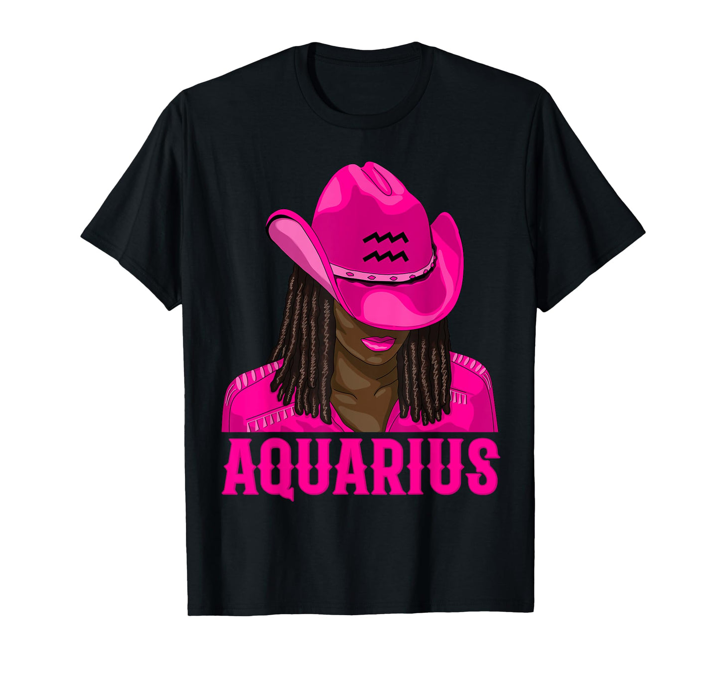 Aquarius Western Cowgirl African American Black Women T-Shirt