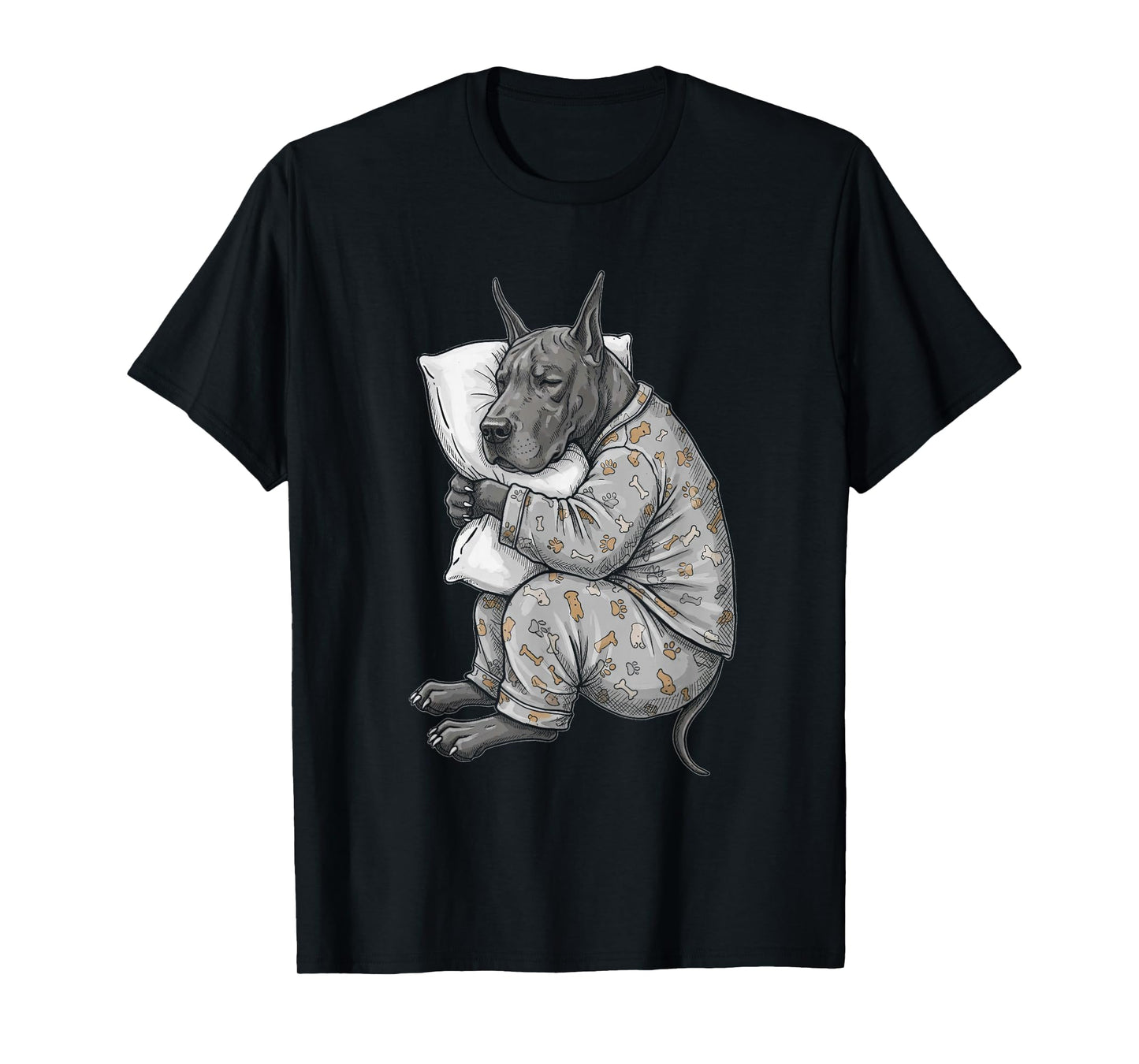 Funny Sleepy Great Dane Pajama Men Women Kids T-Shirt