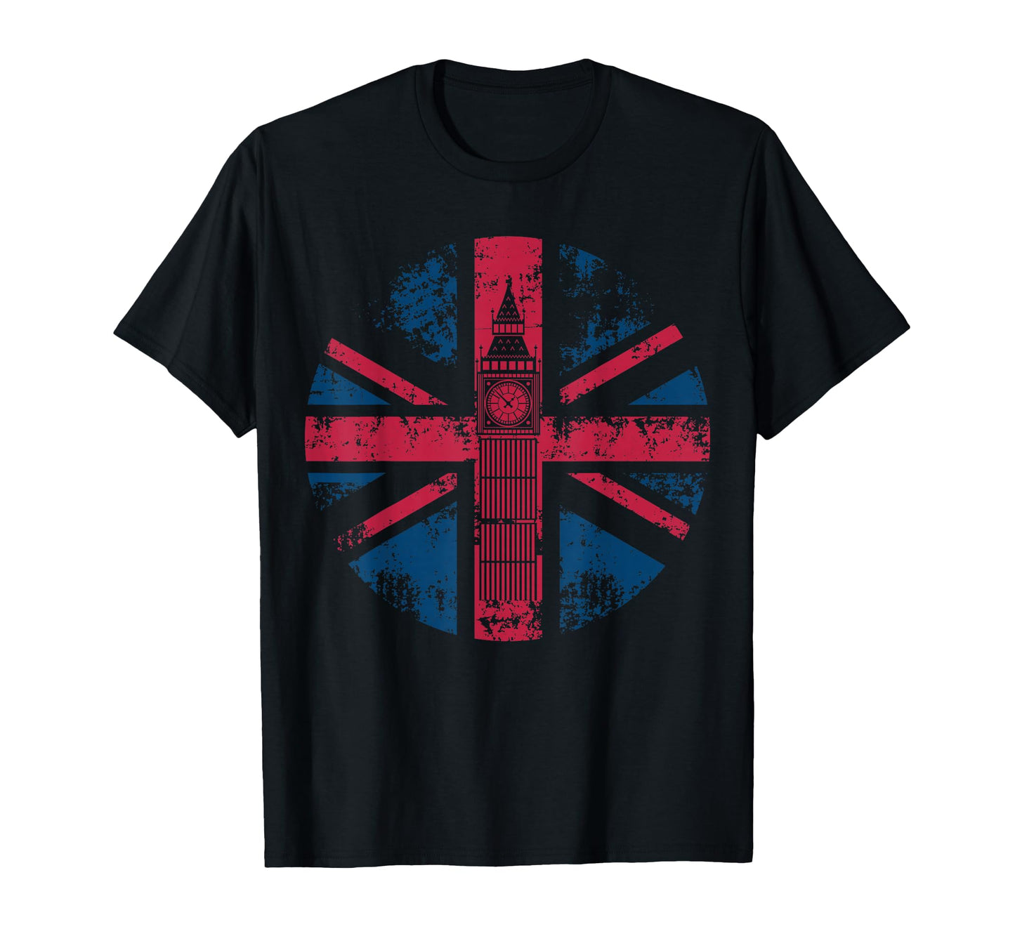 London Big Ben Union Jack Vintage UK Flag British Gift T-Shirt