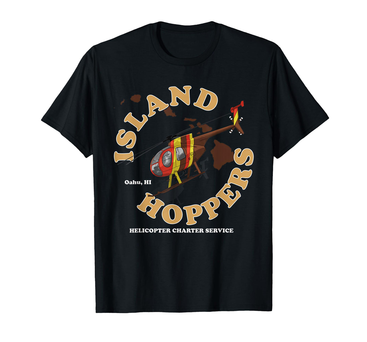 Magnum Island Helicopter Charter Service Hoppers T-Shirt