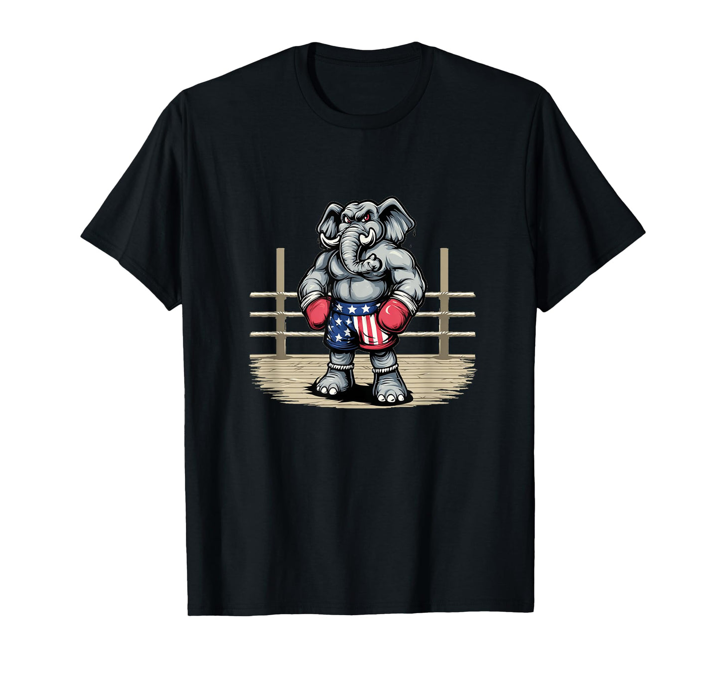 Nice US Elephant with Boxing Gloves Costume T-Shirt