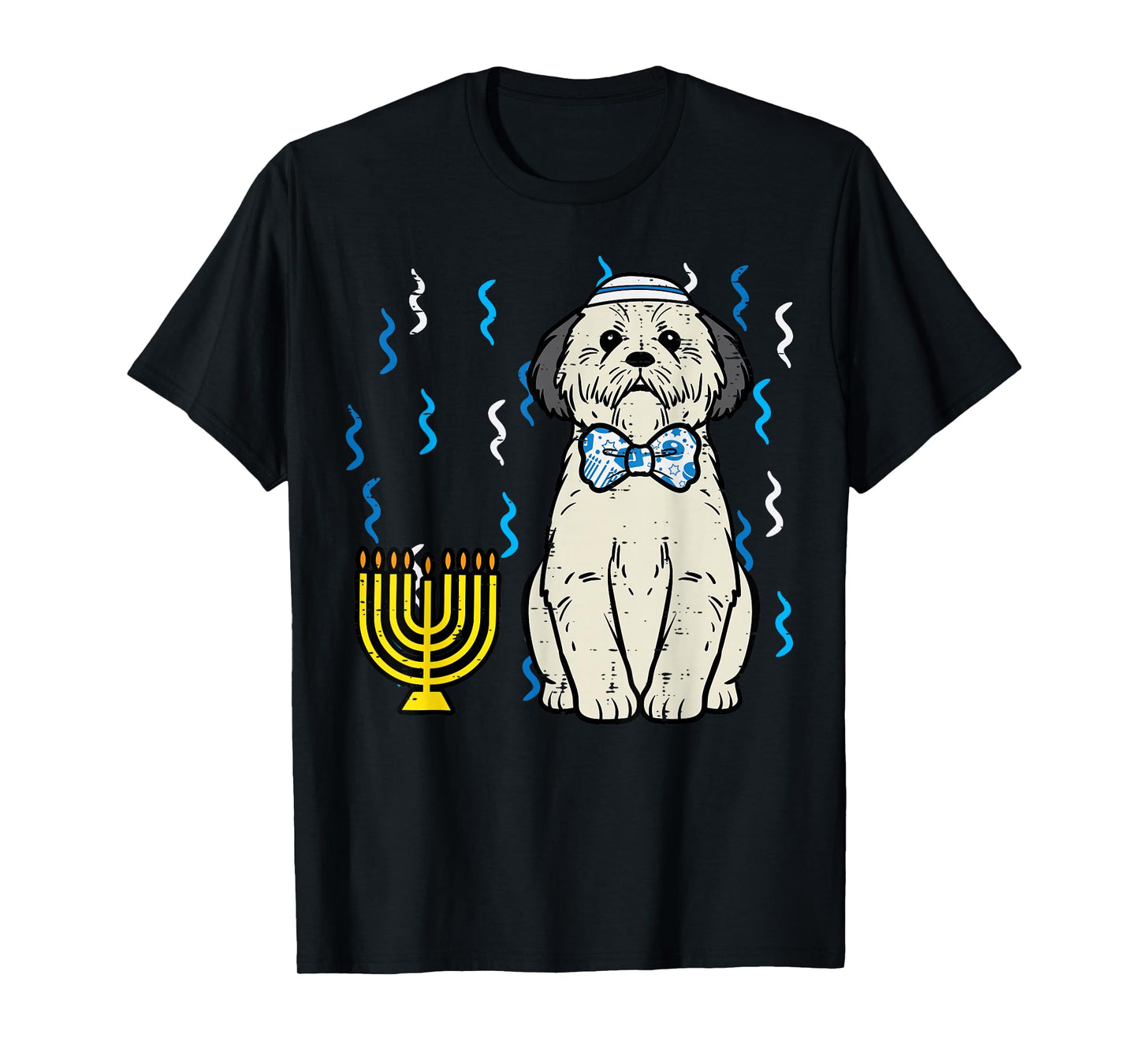 Hanukkah Dog Shih Tzu Chanukah Jewish Puppy Women Men Kids T-Shirt