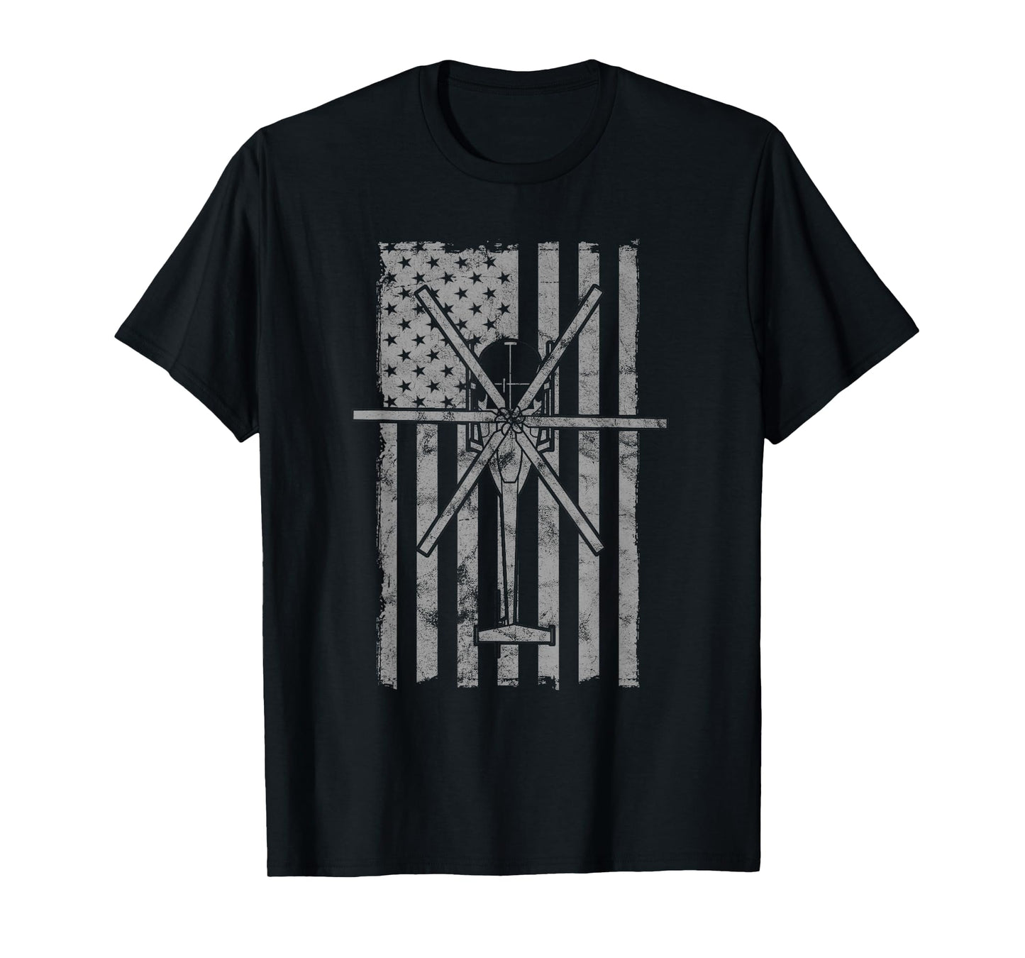 MH-6 Little Bird Military Helicopter Vintage Flag T-Shirt T-Shirt