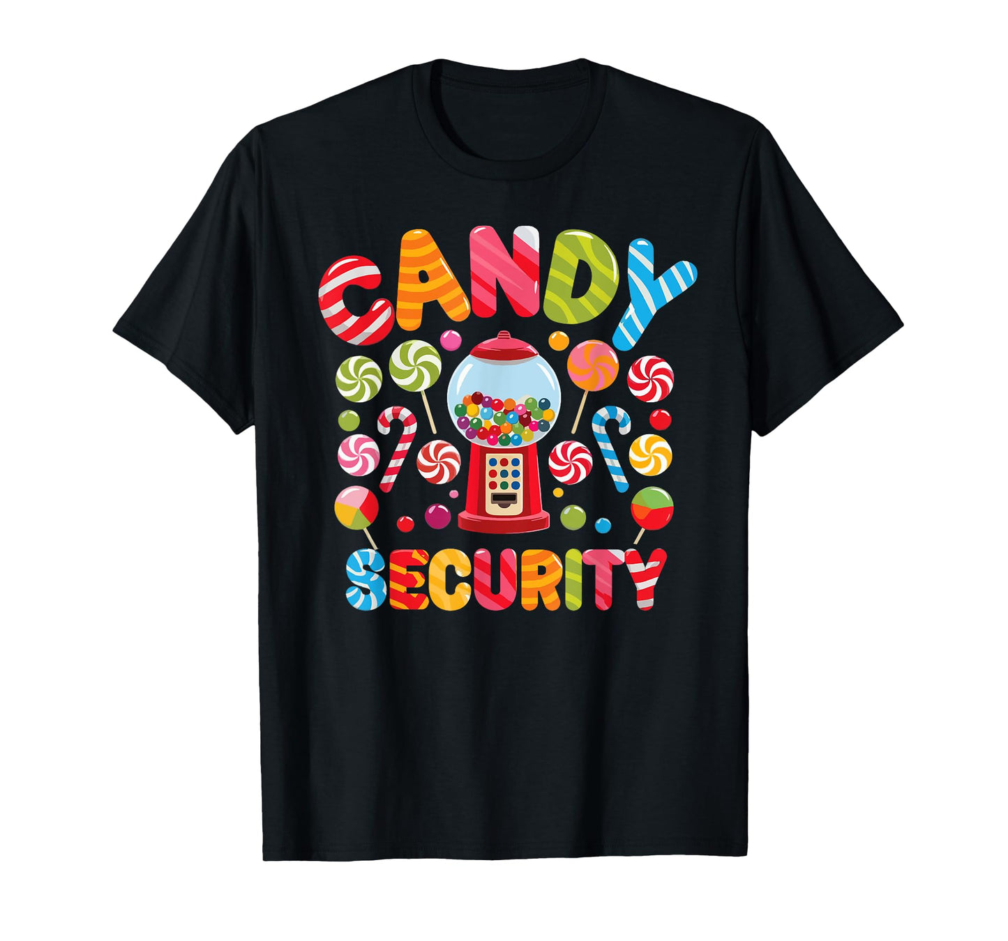Candy Security Candy Costume Women Candy Land Kids Sweetie T-Shirt