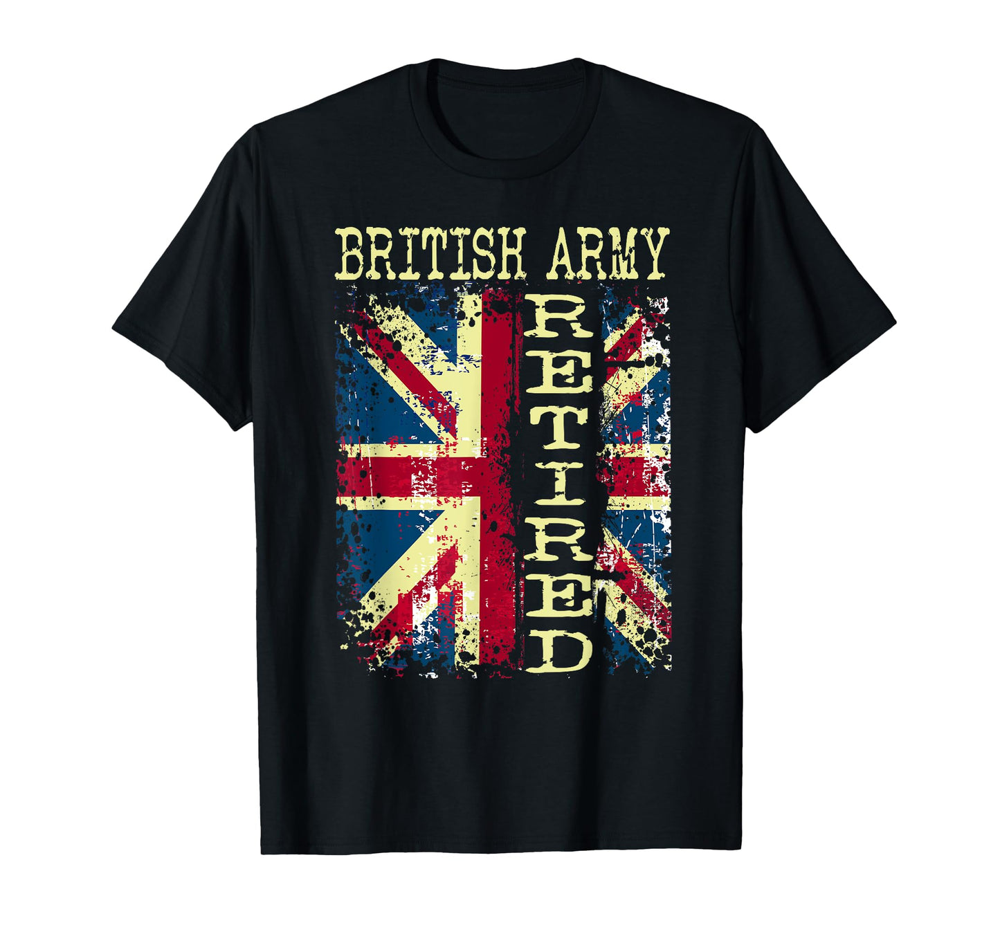 Retired British Army | UK Flag Military Veteran T-Shirt T-Shirt