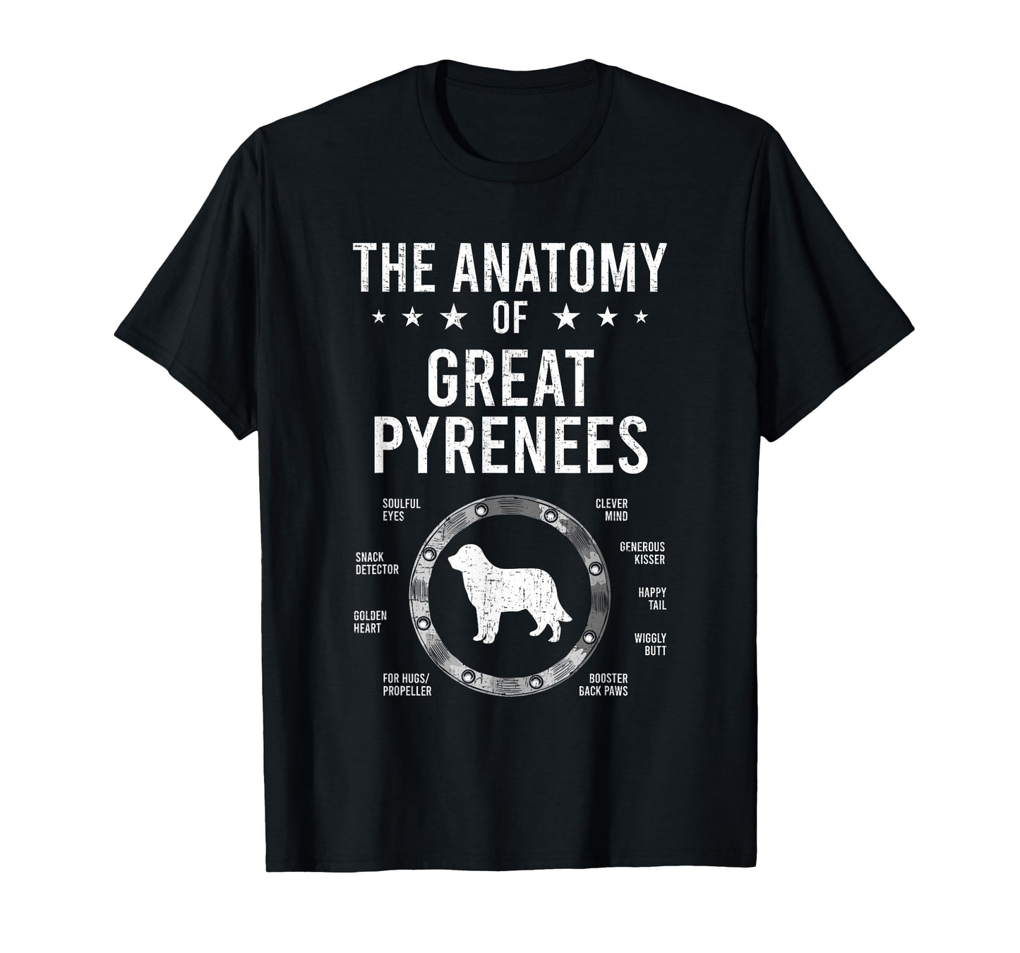 Anatomy of Great Pyrenees Dog Lover T-Shirt
