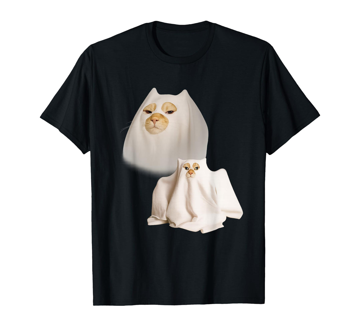 Ghost Cat Meme Funny Artwork Men Women Kids T-Shirt