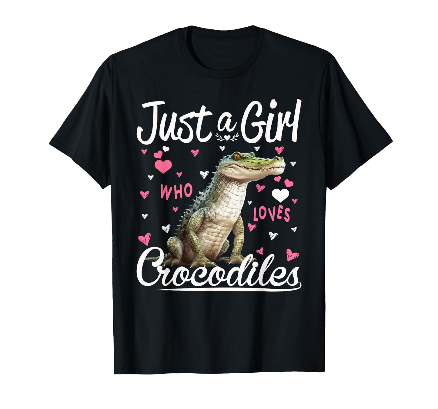 Crocodile Girl Women Funny Just A Girl Who Loves Crocodiles T-Shirt
