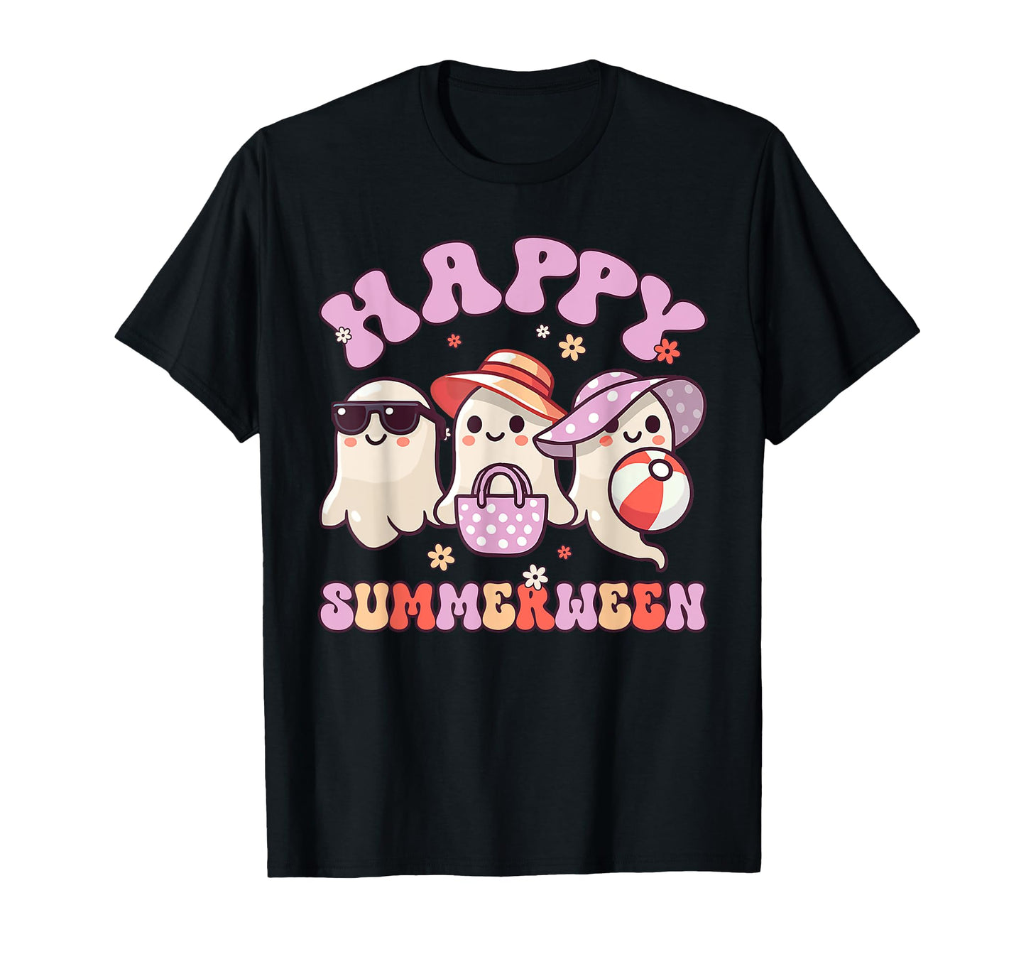 Happy Summerween Summer Halloween Ghost Boo T-Shirt