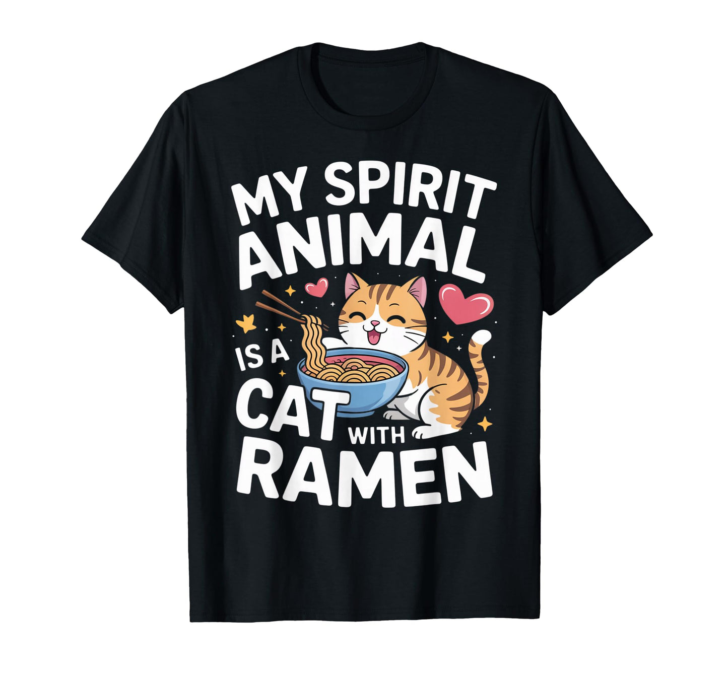 My Spirit Animal is A Cat with Ramen Kawaii Noodles T-Shirt
