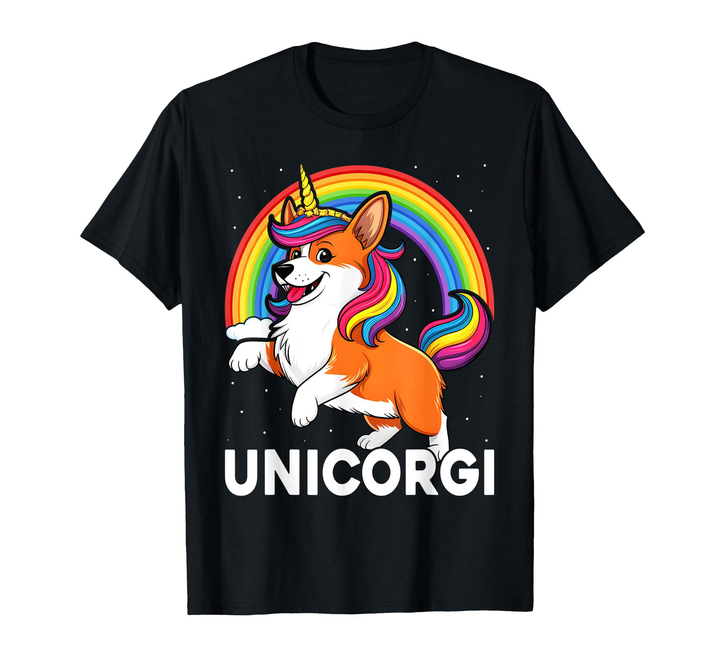 Funny Welsh Corgi Unicorn Unicorgi Cute Halloween Costume T-Shirt