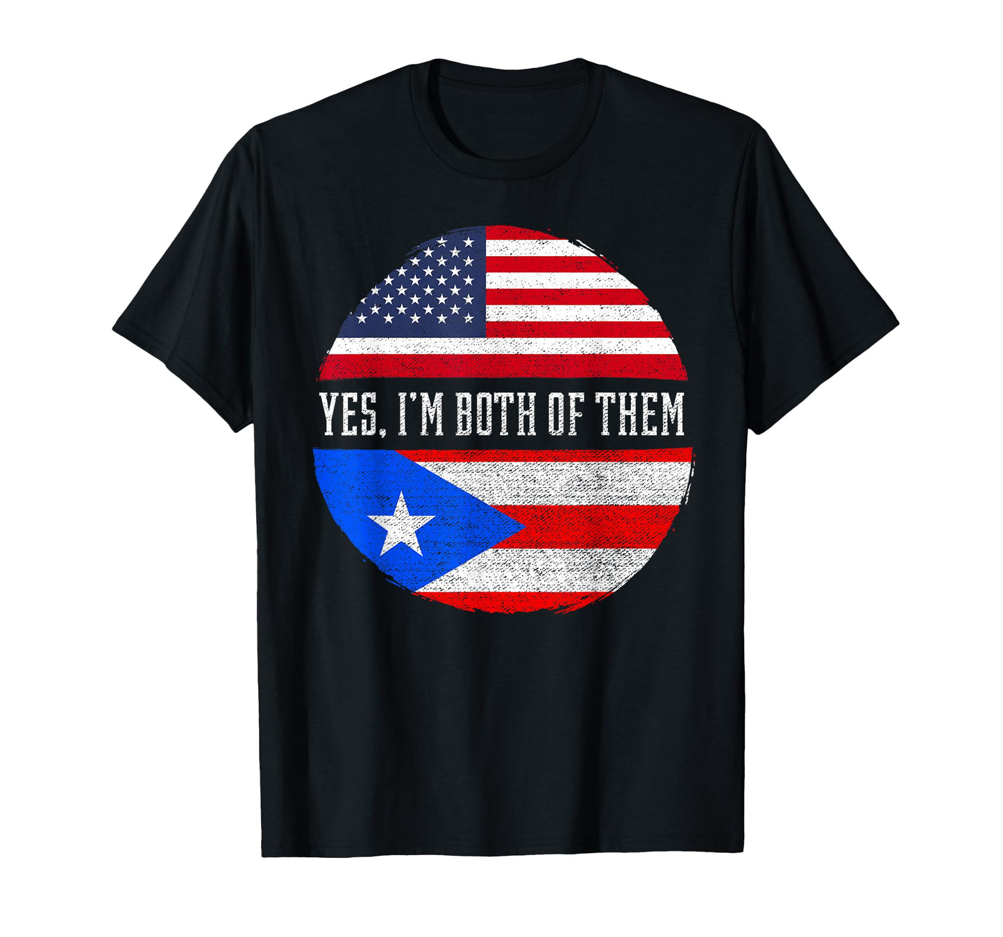 Half American Half Puerto Rican USA Flag Puerto Rico DNA T-Shirt