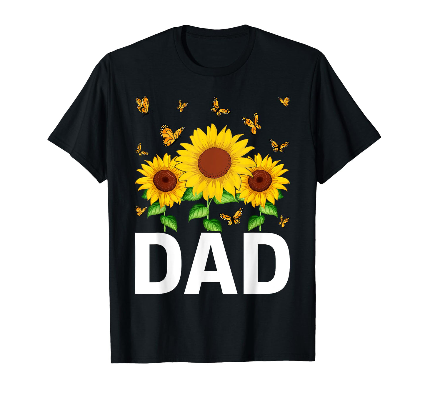 Summer Vintage Yellow Sunflower Graphic Sunflower Dad T-Shirt