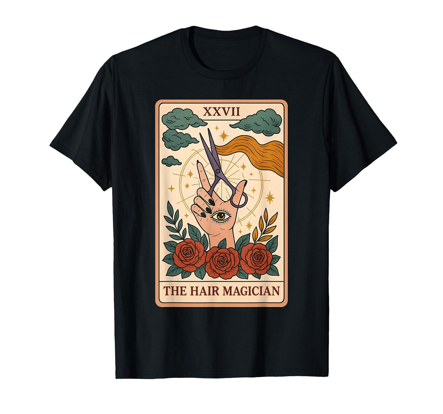Hair Magician Tarot Card Hairstylist Mystic Hairdresser T-Shirt