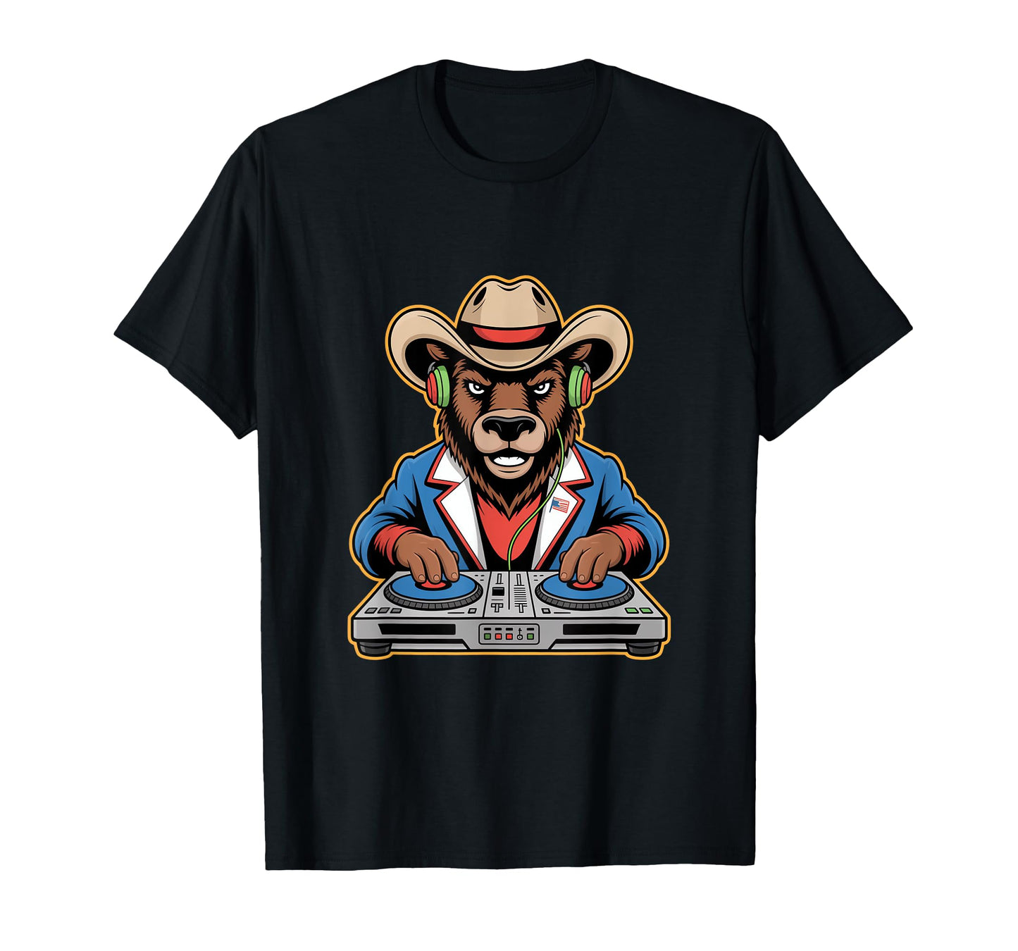 Dj Bear Cowboy Mixing Beats Wild West T-Shirt